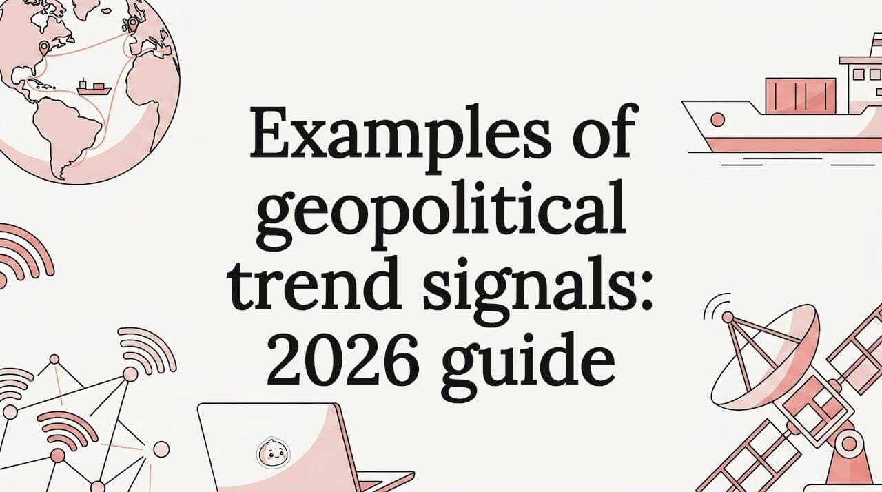 Examples of geopolitical trend signals: 2026 guide
