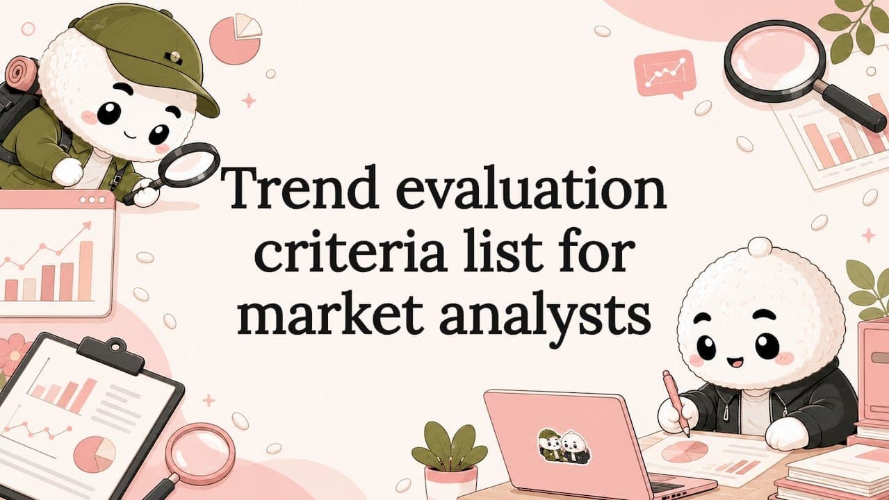 Trend evaluation criteria list for market analysts