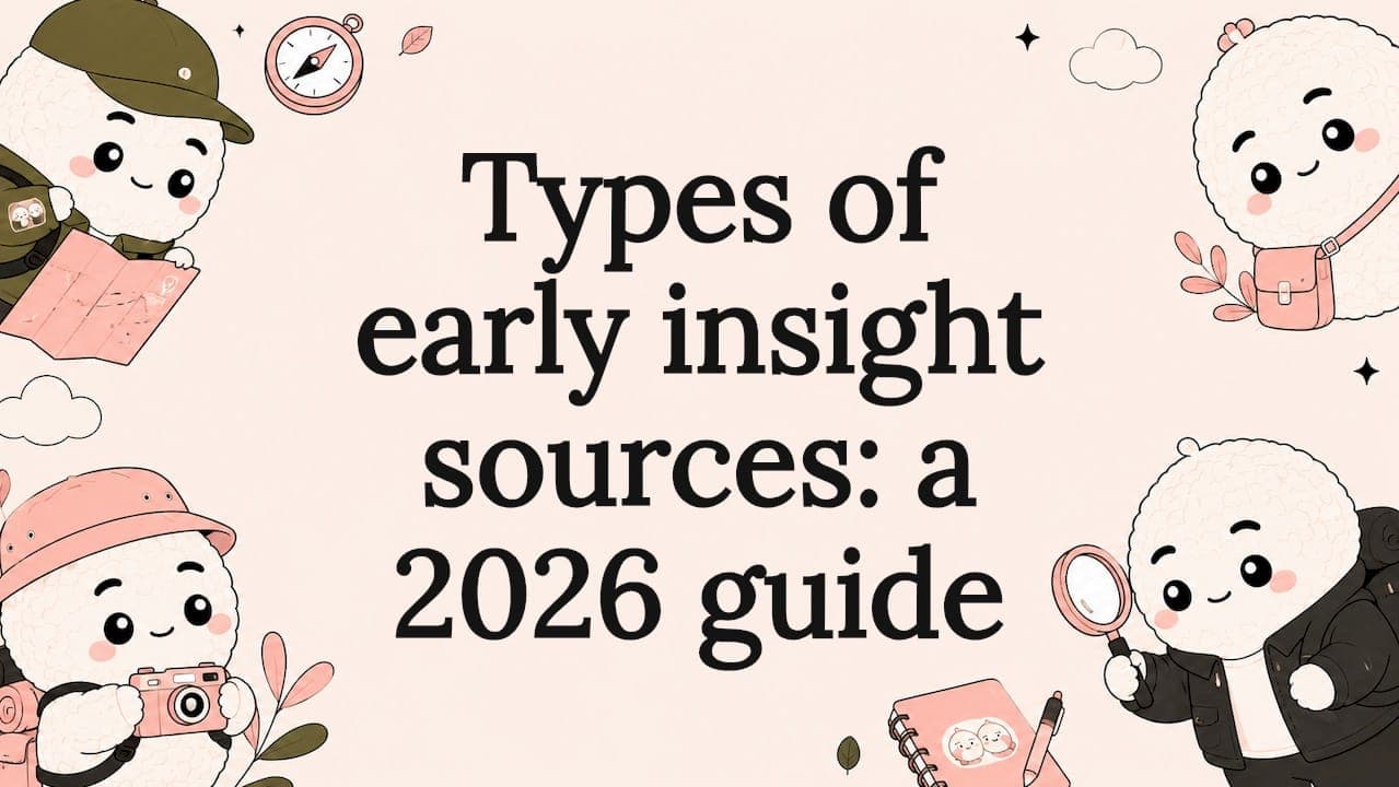 Types of early insight sources: a 2026 guide