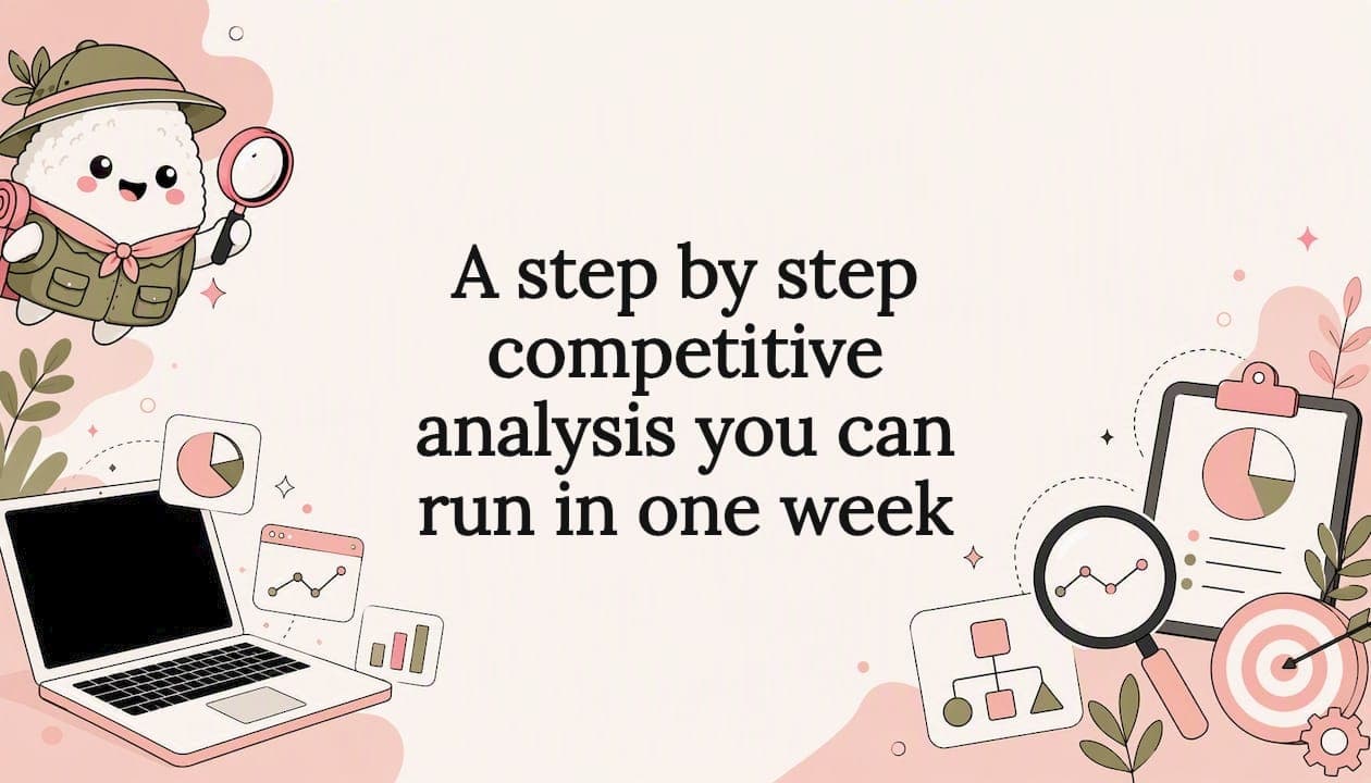 A step by step competitive analysis you can run in one week