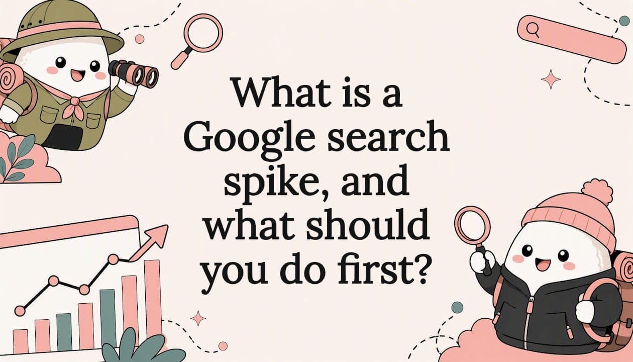 What is a Google search spike, and what should you do first?