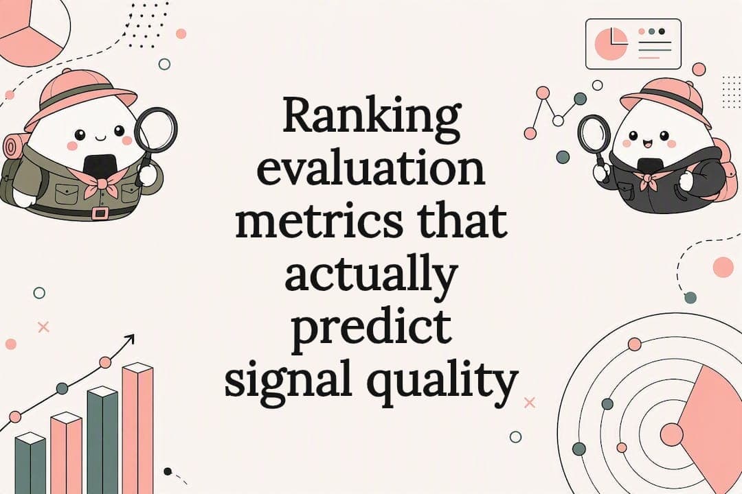 Ranking evaluation metrics that actually predict signal quality