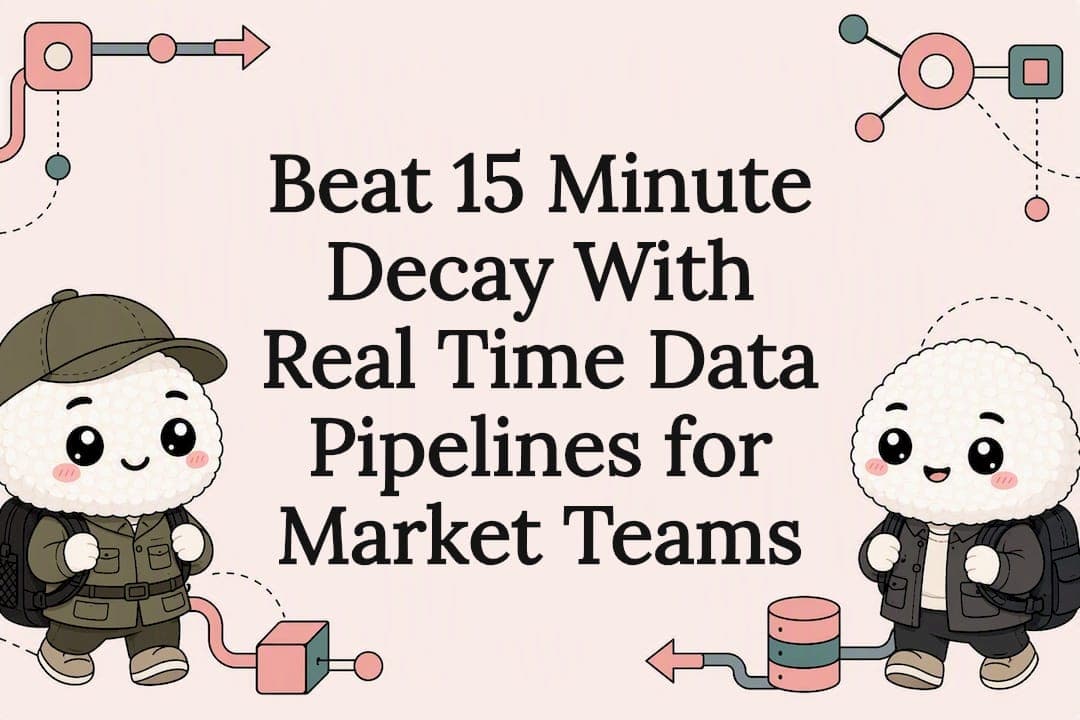 Beat 15 Minute Decay With Real Time Data Pipelines for Market Teams