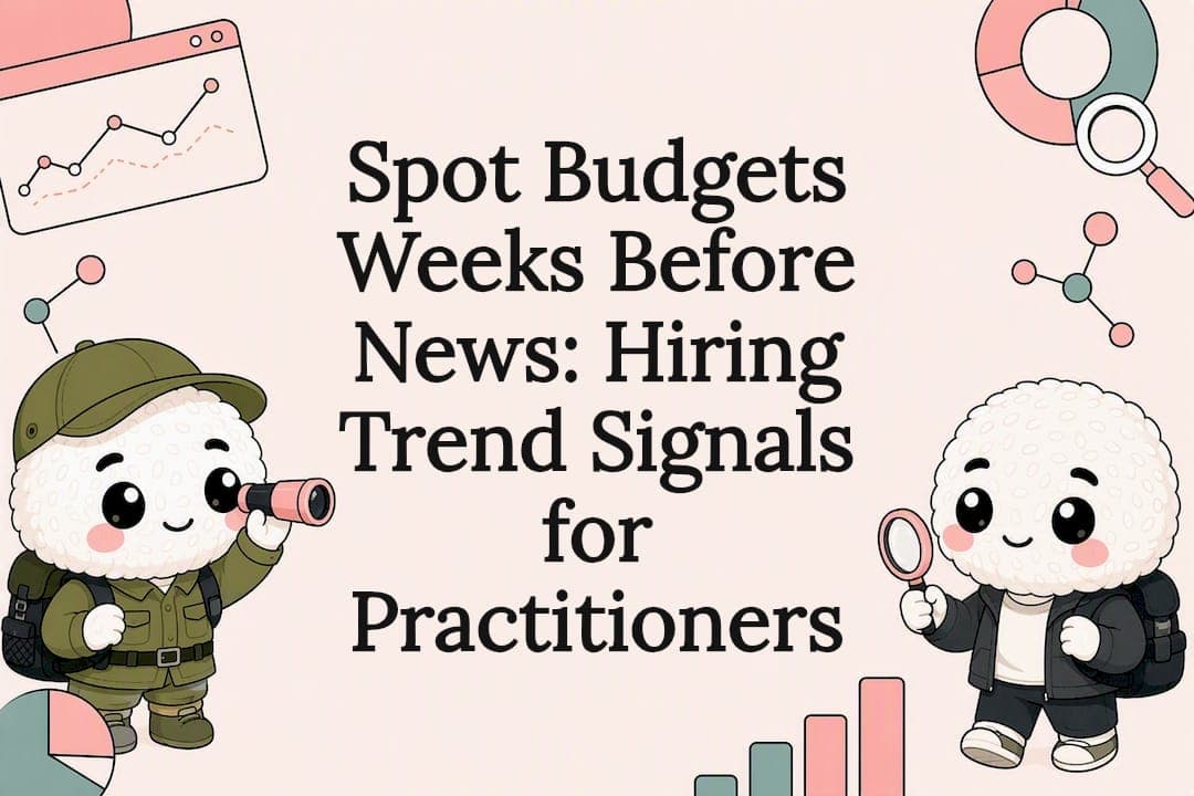 Spot Budgets Weeks Before News: Hiring Trend Signals for Practitioners